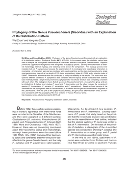 Phylogeny of the Genus Pseudecheneis (Sisoridae) with An