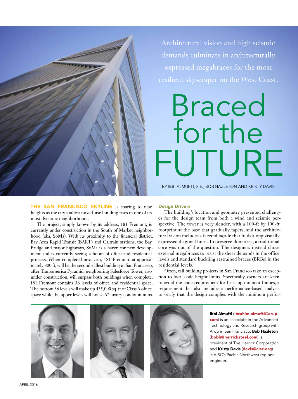 Braced for the FUTURE by IBBI ALMUFTI, S.E., BOB HAZLETON and KRISTY DAVIS