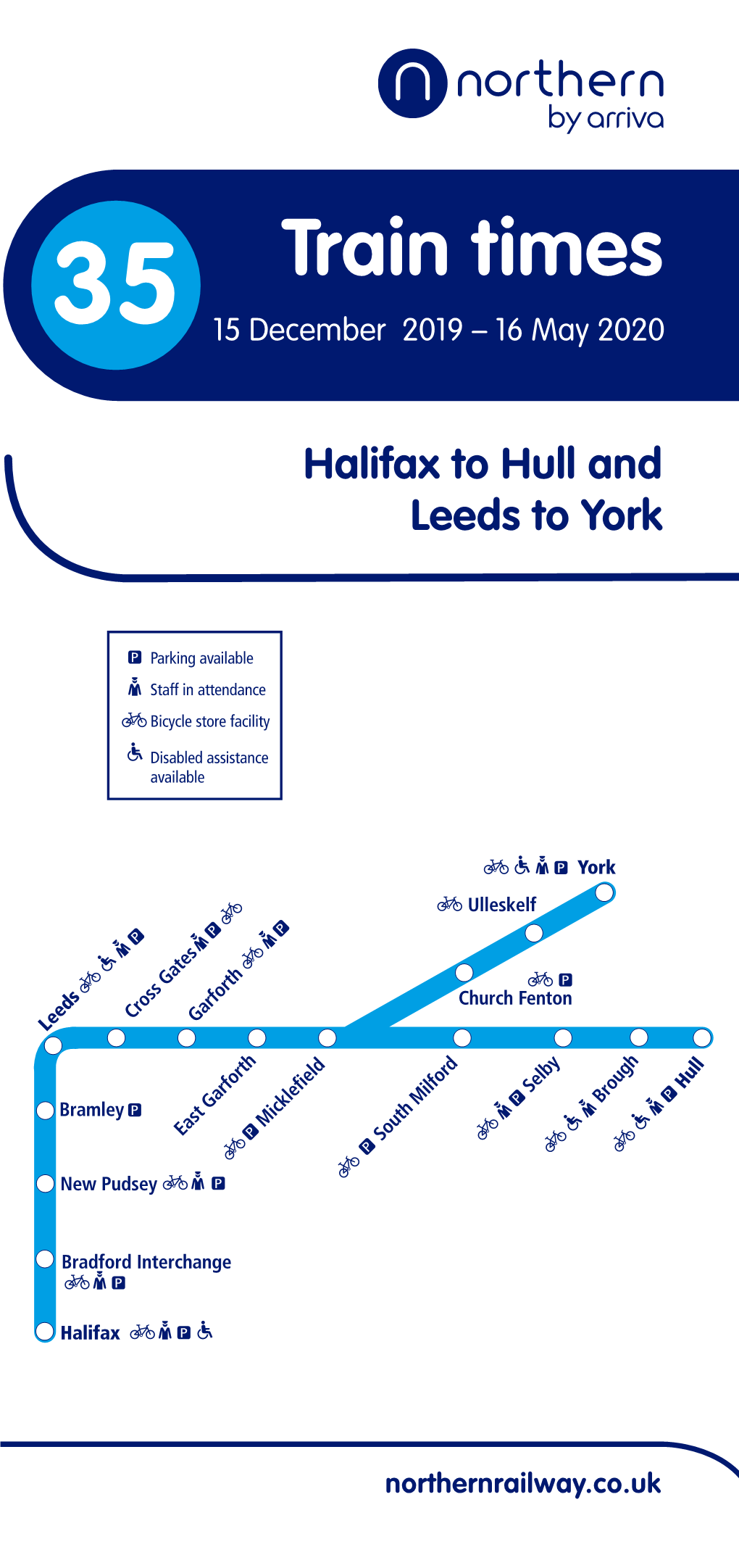 35 Train Times Halifax to Hull and Leeds to York