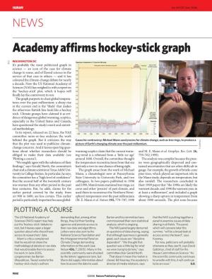 Academy Affirms Hockey-Stick Graph