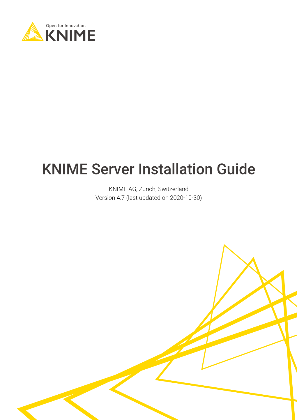 KNIME Server Installation Guide
