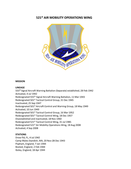 521St AIR MOBILITY OPERATIONS WING