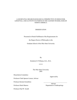 A Geospatial Bioarchaeological Perspective on Behavior, Lifestyle, and Activity Patterns in the Eastern Woodlands of North America
