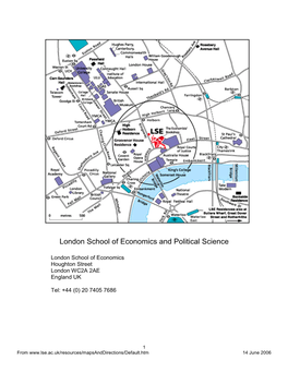 Maps: London School of Economics and Political Science