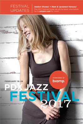 Scroll the 2017 Biamp PDX Jazz Festival Update