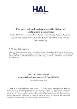 The Paternal and Maternal Genetic History Of