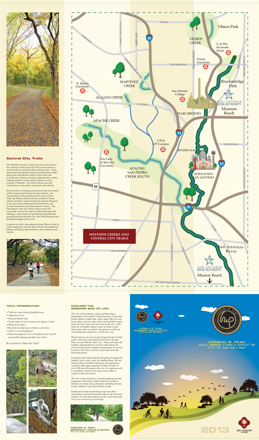 Leon Creek Greenway System to Include New Trails Along Tributaries Including Huesta Creek, Culebra Creek and Huebner Creek