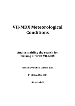 VH-MDX Meteorological Conditions