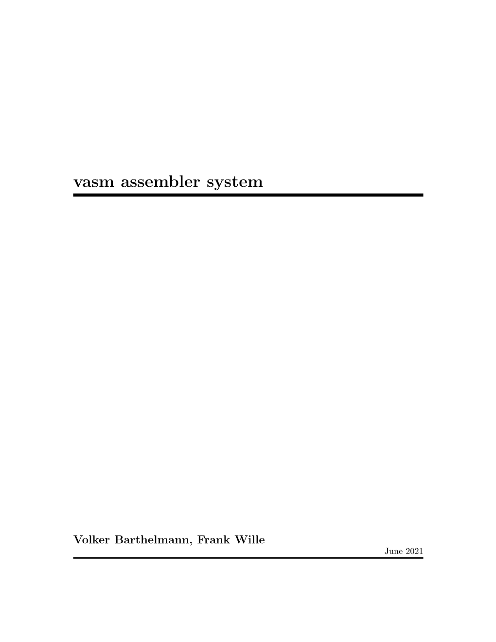 Vasm Assembler System