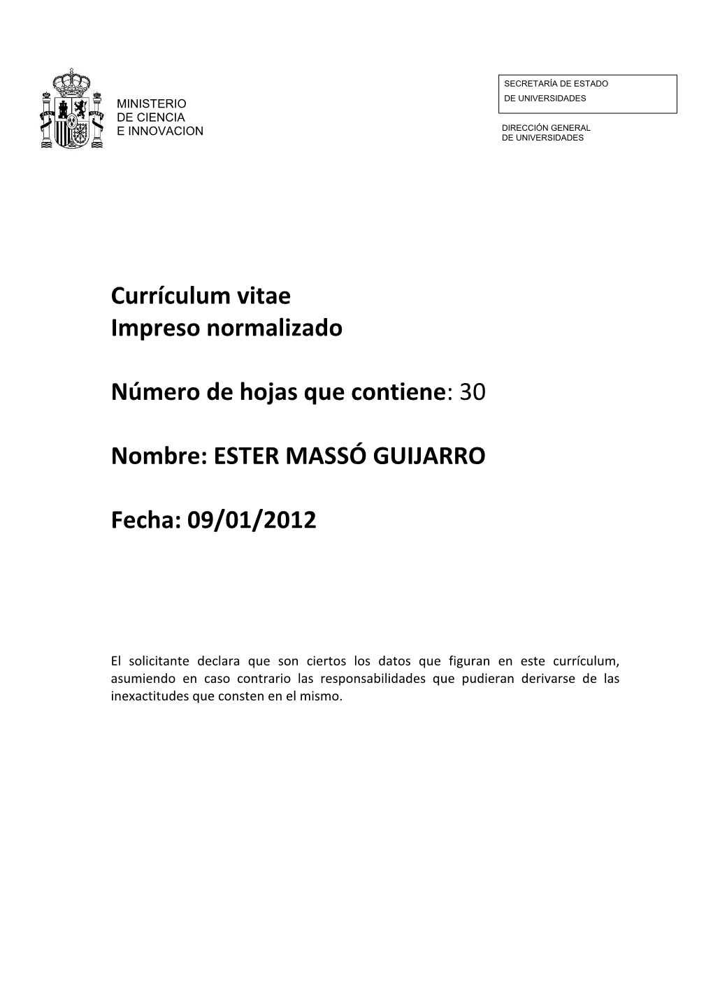 30 Nombre: ESTER MASSÓ GUIJARRO Fecha