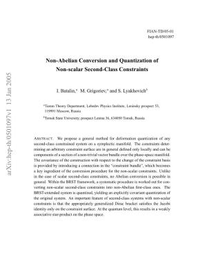 Non-Abelian Conversion and Quantization of Non-Scalar Second
