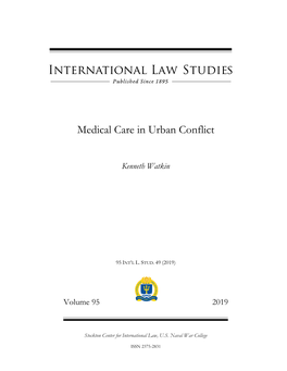 Medical Care in Urban Conflict