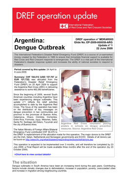Dengue Outbreak 22 June 2009