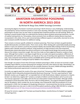 AMATOXIN MUSHROOM POISONING in NORTH AMERICA 2015-2016 by Michael W