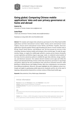 Comparing Chinese Mobile Applications' Data and User Privacy