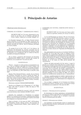 I. Principado De Asturias