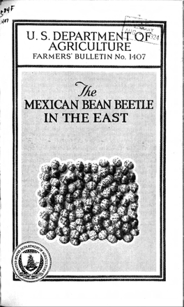 U. S. Departme Agriculture [Exican Bean Beetle T