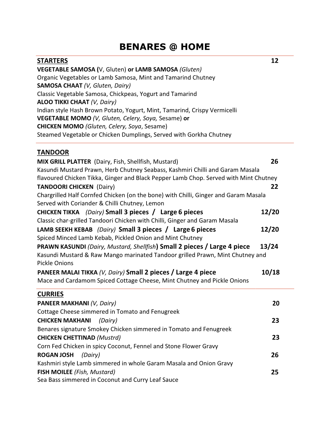 BENARES@HOME-Menu.Pdf