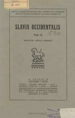 Slavia Occidentalis