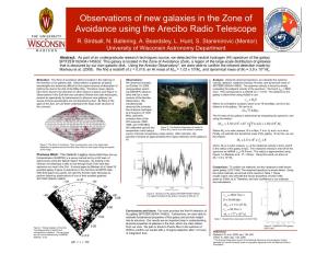 Observations of New Galaxies in the Zone of Avoidance Using the Arecibo Radio Telescope R
