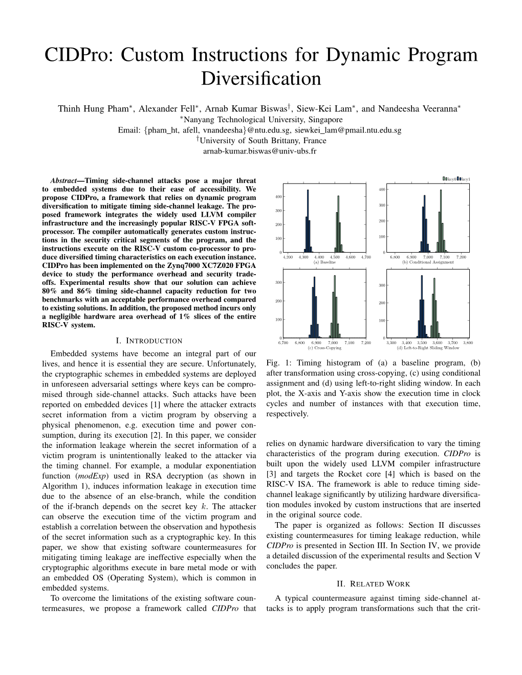 Cidpro: Custom Instructions for Dynamic Program Diversification