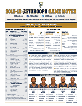 2015-16 @Fiuhoops Game Notes