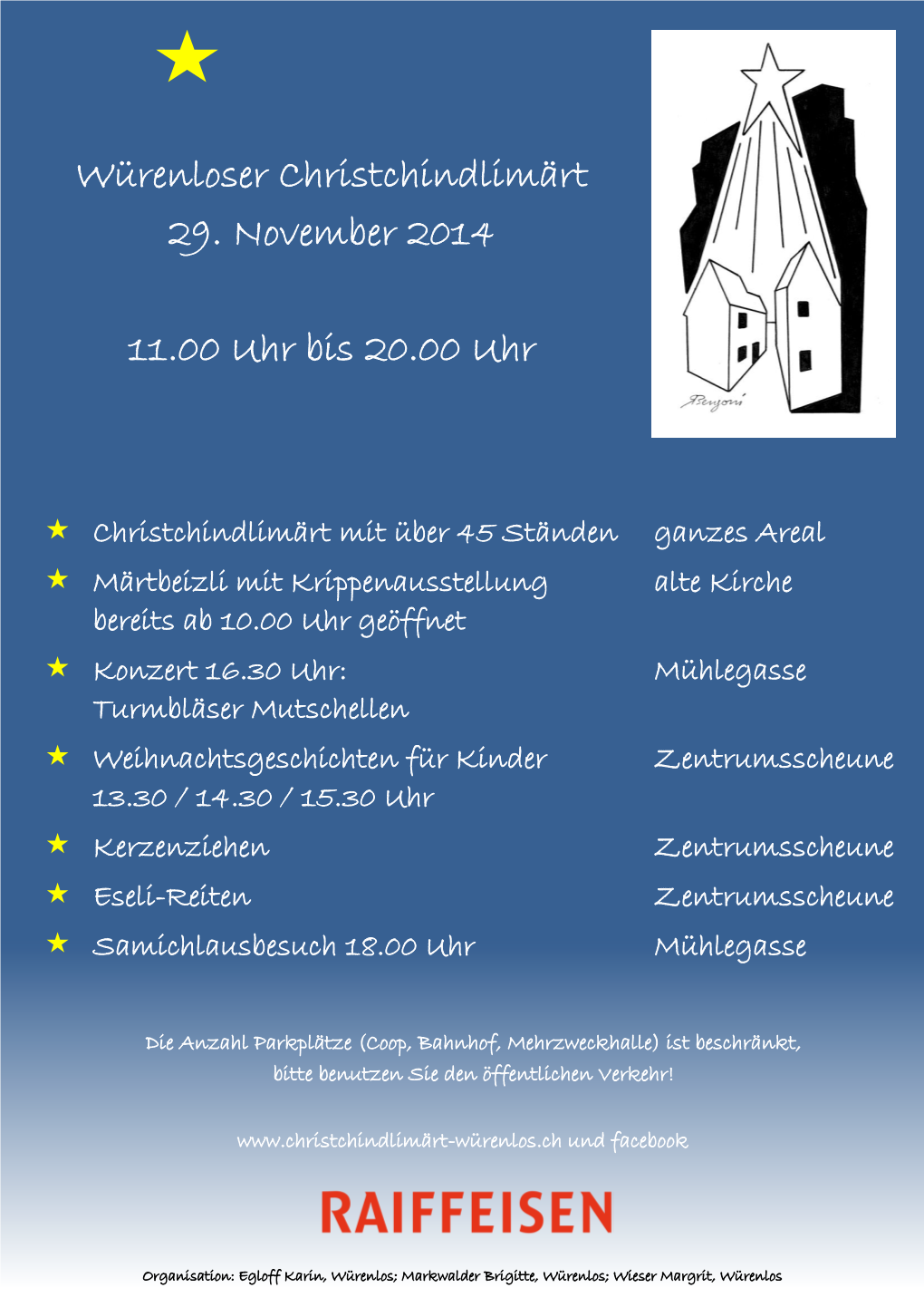 Würenloser Christchindlimärt 29. November 2014 11.00 Uhr Bis