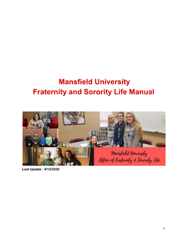 Mansfield University Fraternity and Sorority Life Manual