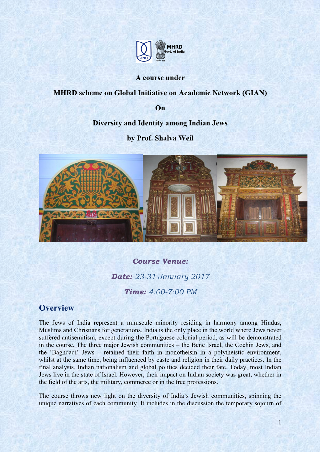 On Diversity and Identity Among Indian Jews by Prof. Shalva Weil