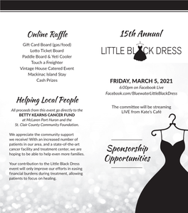 15Th Annual Sponsorship Opportunities