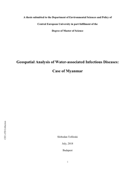 Geospatial Analysis of Water-Associated Infectious Diseases: Case of Myanmar