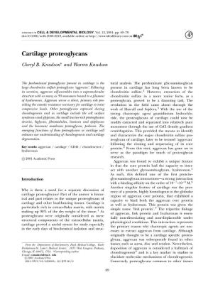 Cartilage Proteoglycans