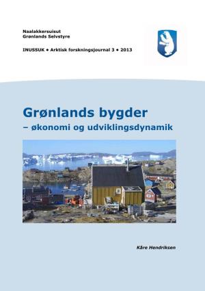 Grønlands Bygder – Økonomi Og Udviklingsdynamik
