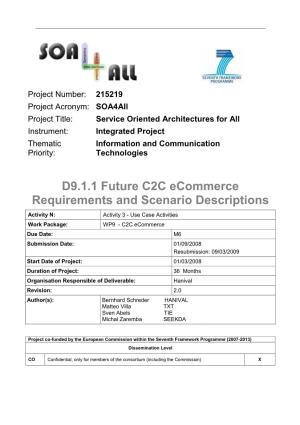 D9.1.1 Future C2C Ecommerce Requirements and Scenario Descriptions
