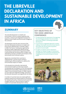 Libreville Declaration and Sustainable Development in Africa