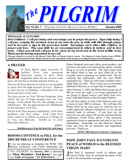 Page 10 Volume 13, Number 1 – January 2002 Christ