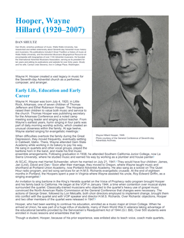 Hooper, Wayne Hillard (1920–2007)