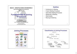 Fundamentals of Joining Processes