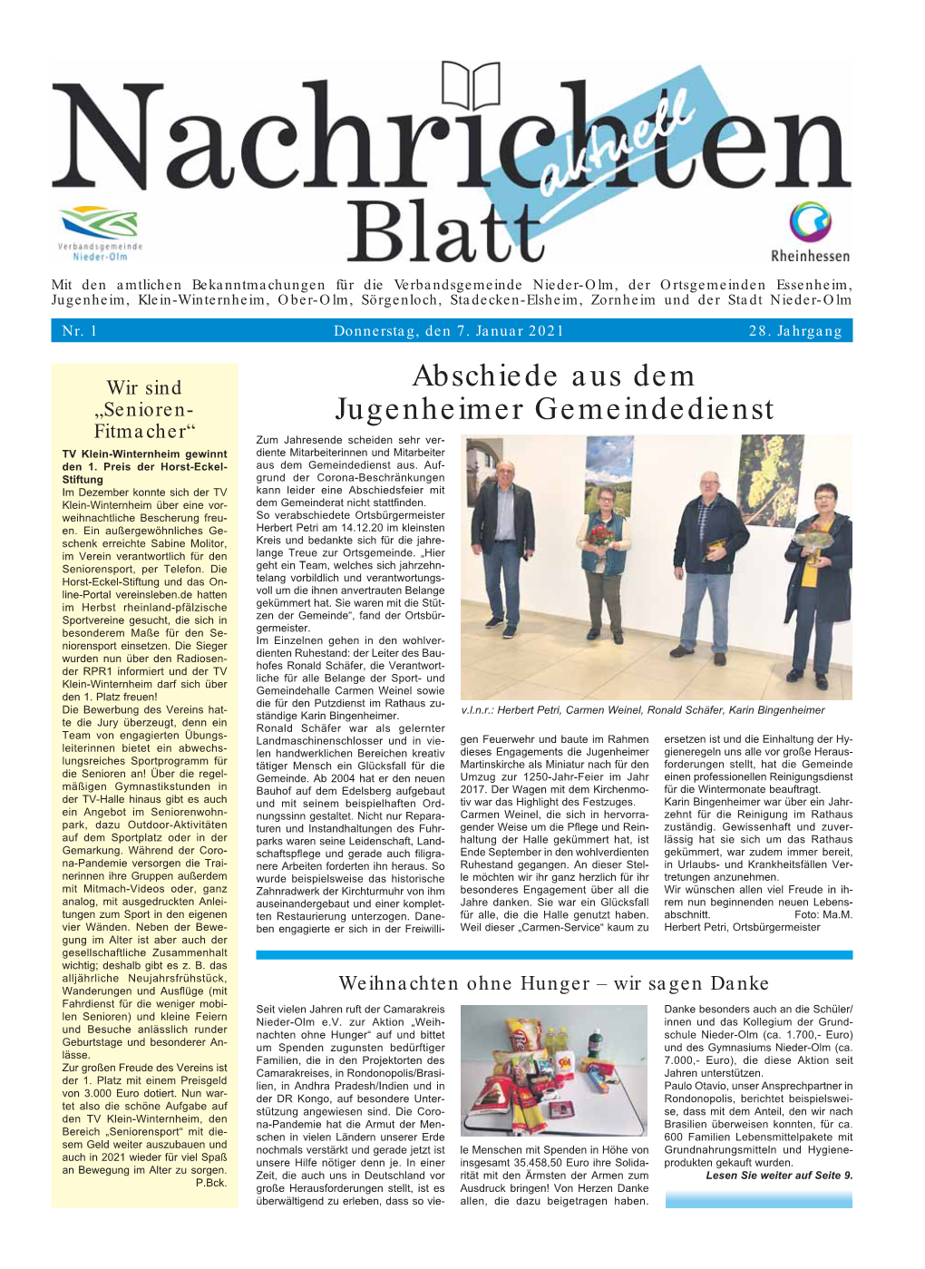 Nachrichtenblatt Nr. 01 Vom 7. Januar 2021