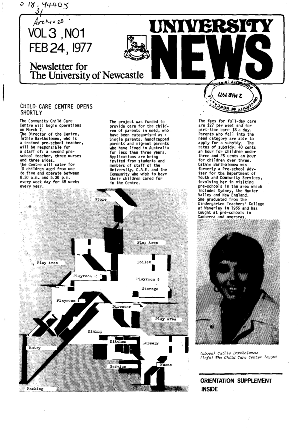 The University News, Vol. 3, No. 1, February 24, 1977