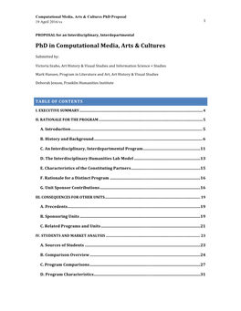 Phd in Computational Media, Arts & Cultures