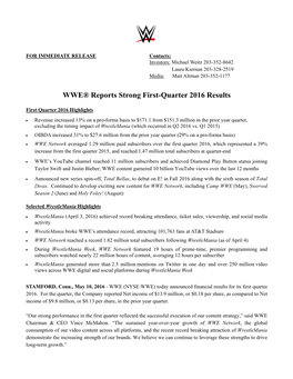 Earnings Press Release