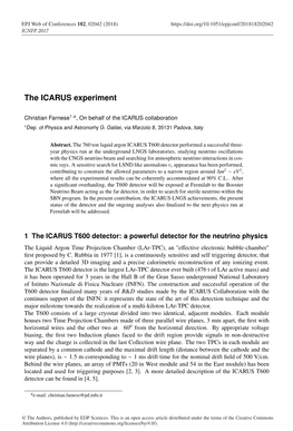 The ICARUS Experiment
