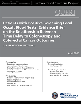 Patients with Positive Screening Fecal Occult Blood Tests