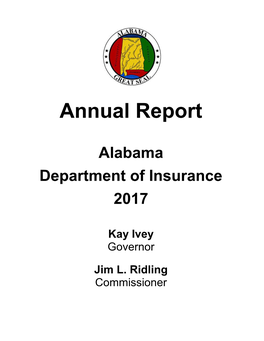 2017 Annual Report of the Alabama Department of Insurance