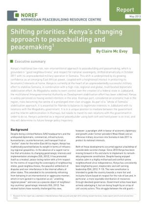 Kenya's Changing Approach to Peacebuilding And