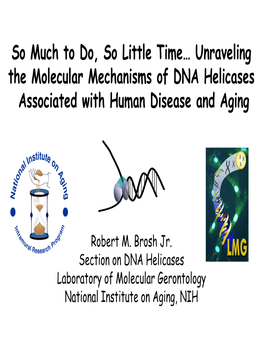 Unraveling the Molecular Mechanisms of DNA Helicases Associated with Human Disease and Aging
