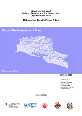 District Level Fire Management Planning