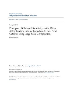 Principles of Chemical Reactivity on the Diels-Alder Reaction in Ionic