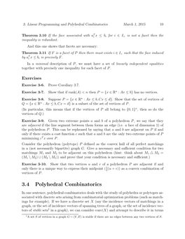 3.4 Polyhedral Combinatorics
